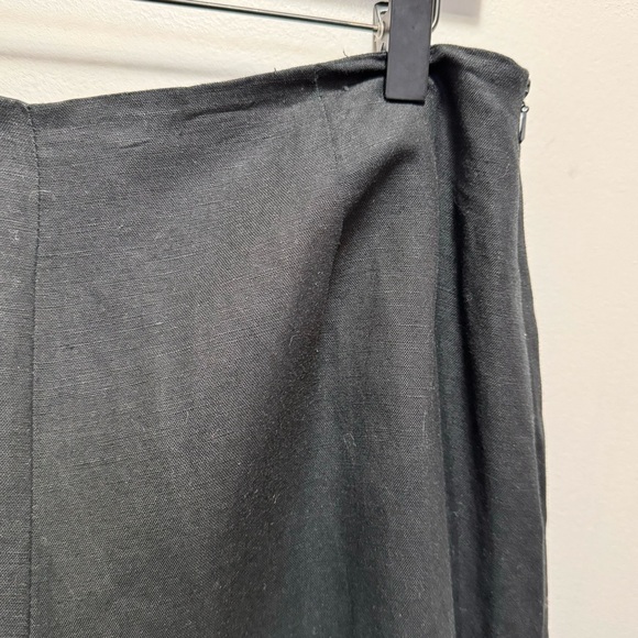 Rosanna Black High Rise Linen Cotton Cropped Pants Size 12 - Picture 5 of 12